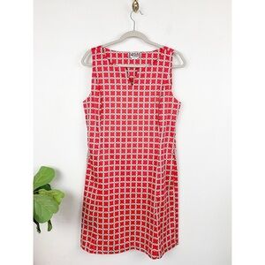 Haley & The Hound Red Sleeveless Retro Mini Shift Dress Sz 10